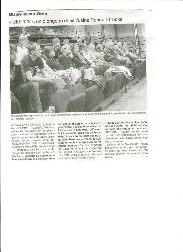 Article Ouest France avril 2010 UEP 122